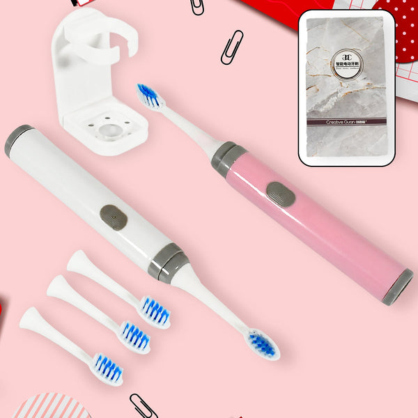 Adult Waterproof Electric Toothbrush Strong Sonic Charging with 4 Toothbrush Head and a toothbrush holder