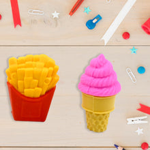 3D Food Fancy & Stylish Colorful Erasers, Mini Eraser Creative Cute Novelty Eraser for Children Different Designs Eraser Set for Return Gift, Birthday Party, School Prize (1 Set / Mix Design & Color)