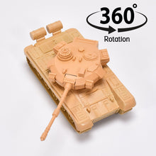 Toy tank with pull back mechanism, top view