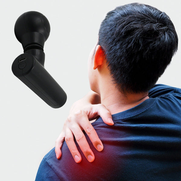 Black Mini Pocket Size Massager, Full Body Massager, Cordless One Button Operation for Body Pain & Relaxation